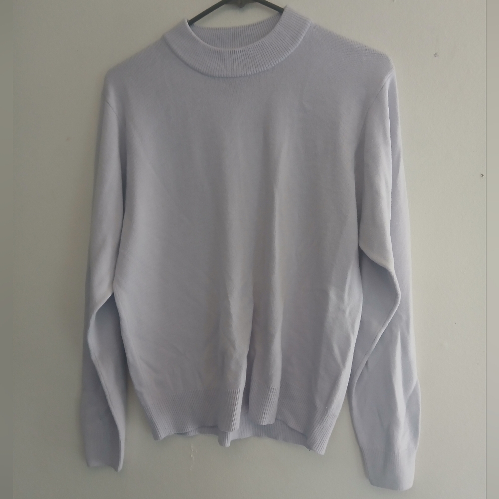 Sag Harbor Light Gray Crew Neck Sweater (0328)
